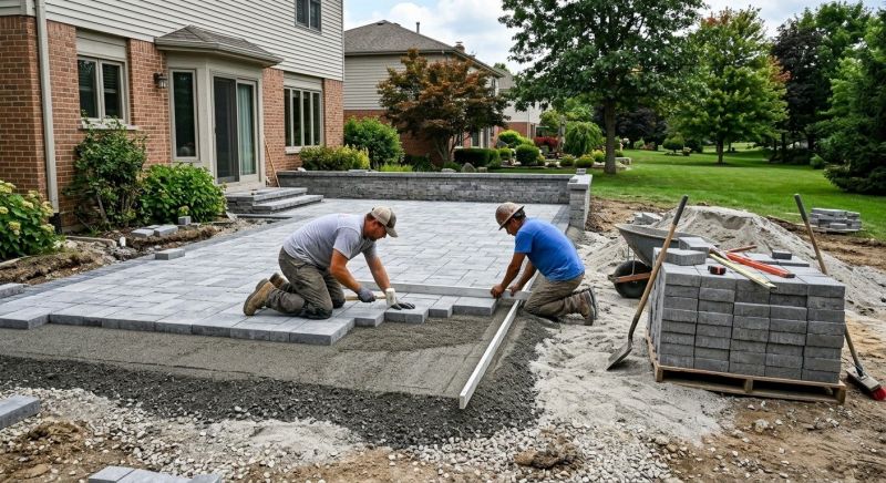 Backyard Concrete Paving Service